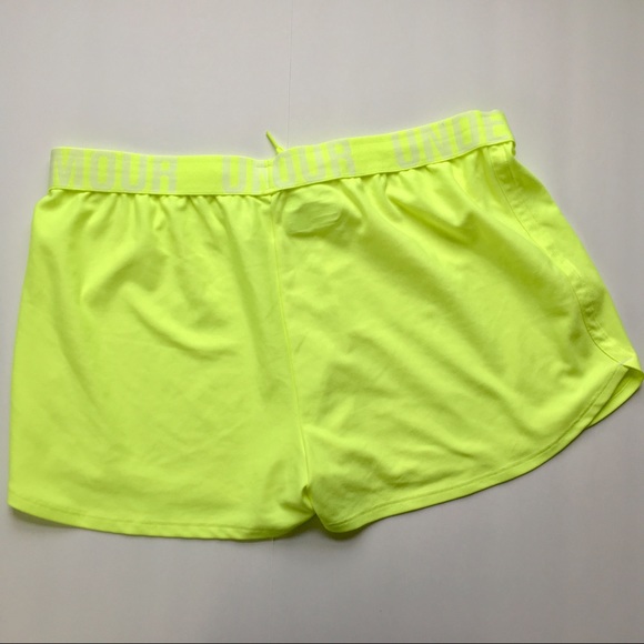 Under Armour Neon Yellow Heat Gear Shorts - Picture 4 of 5